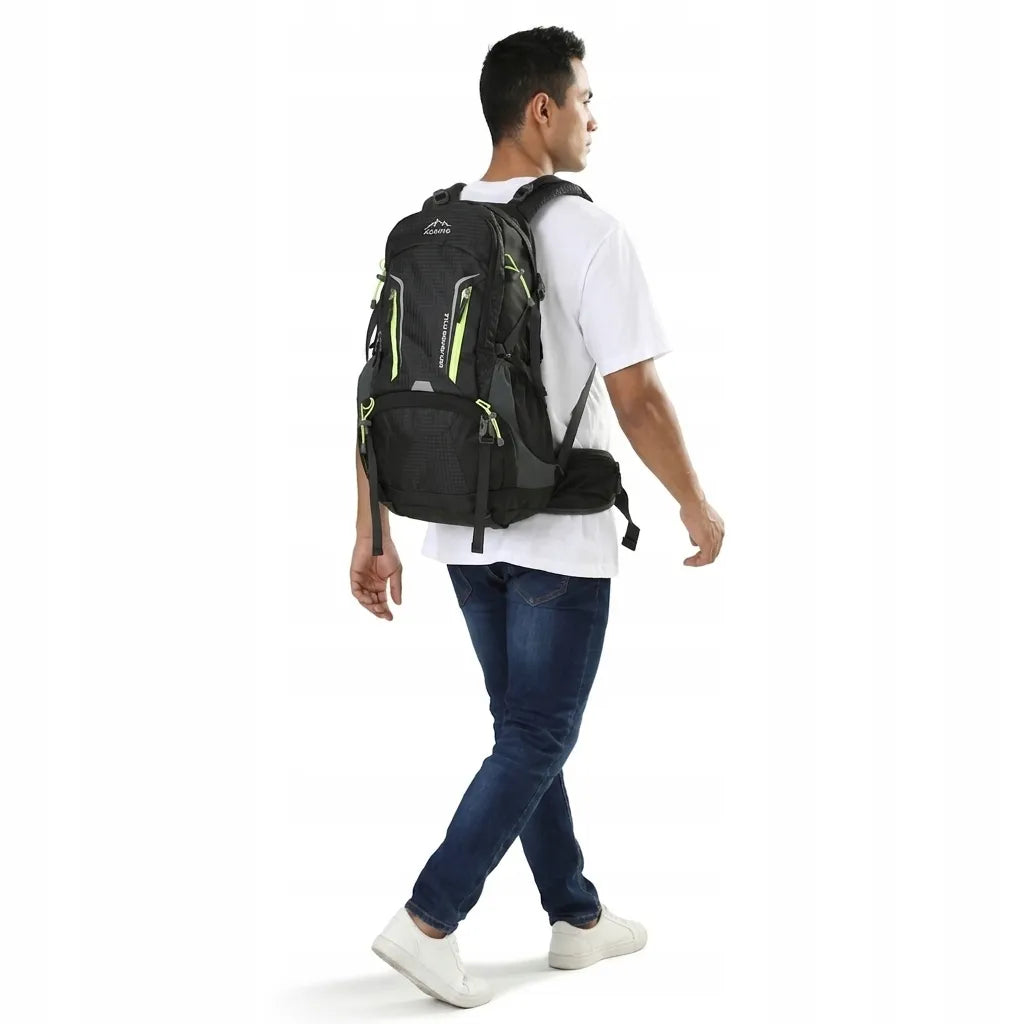 Aoking Adventure turistinė kuprinė, 43 l, su skyriumi nešiojamam kompiuteriui, juoda