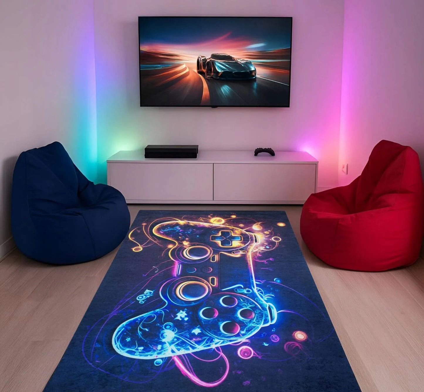 Modernus neslystantis žaidimų kilimas jaunimo kėdei 60x100