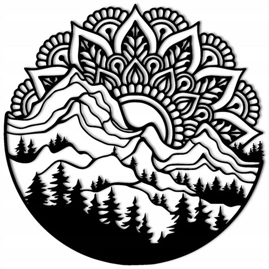 3D sieninė dekoracija svetainei MANDALA A261 60cm