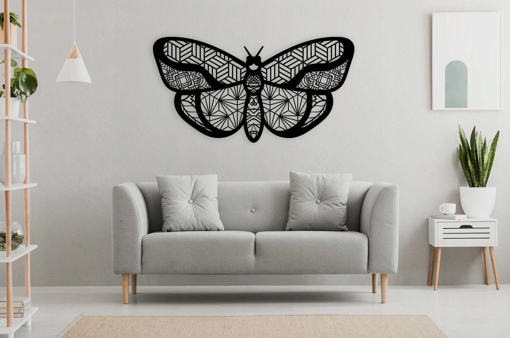 3D sienų dekoracija svetainei MOTH ažūrinė A125 110x58cm