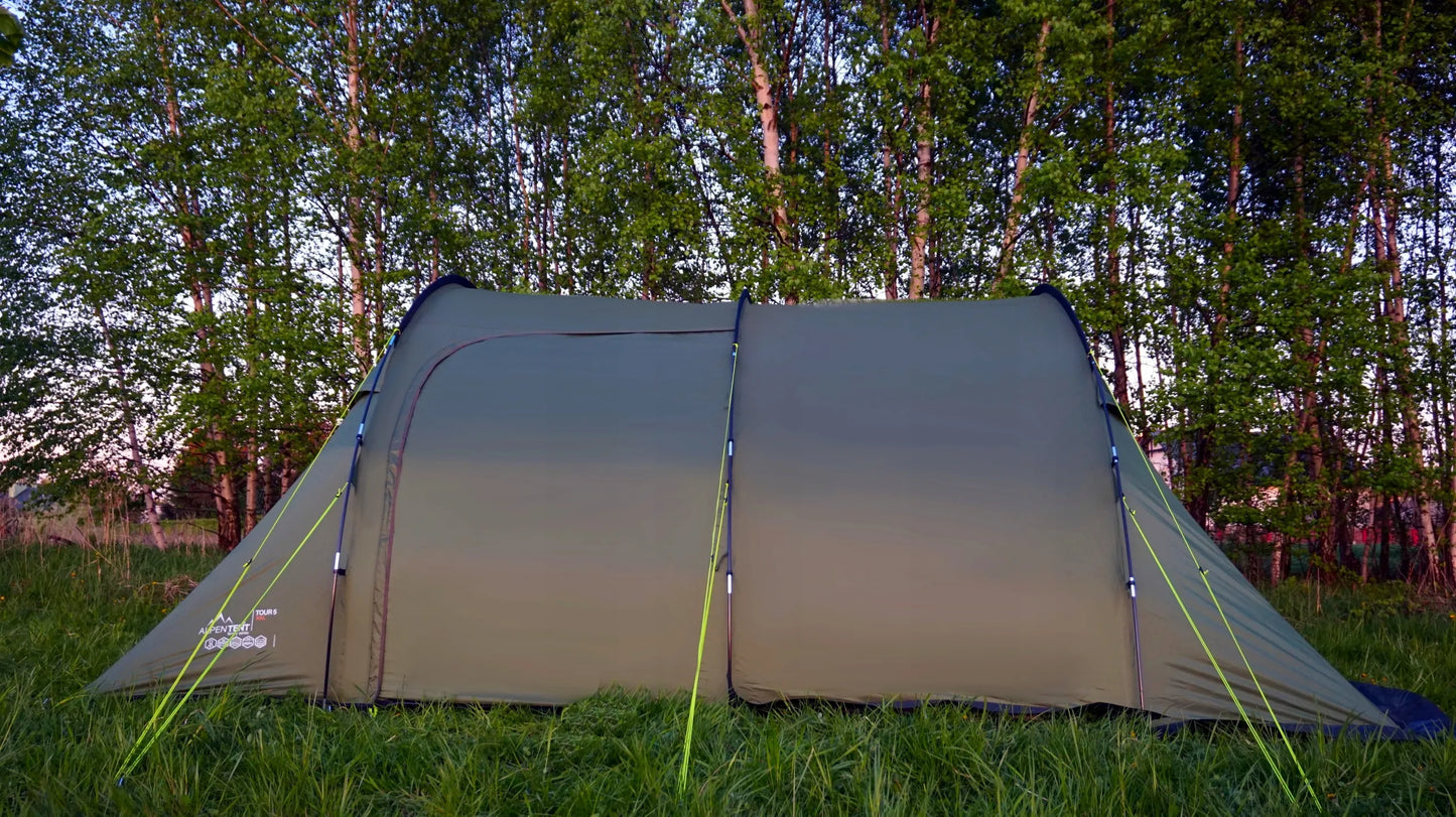 5 vietų palapinė AlpenTent Tour 5 XXL didelė 16 m²