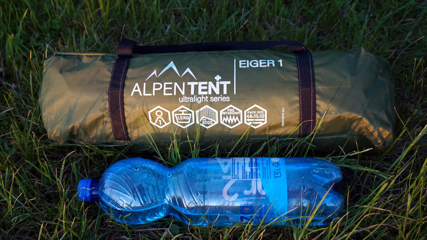 AlpenTent EIGER 1 palapė, vienvietė, lengva (1,5 kg)