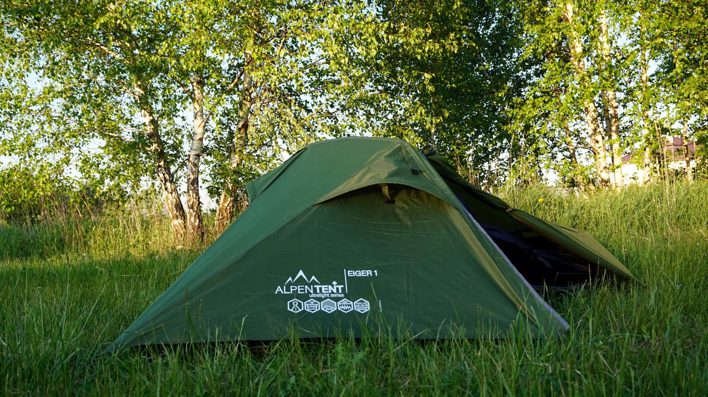 AlpenTent EIGER 1 palapė, vienvietė, lengva (1,5 kg)