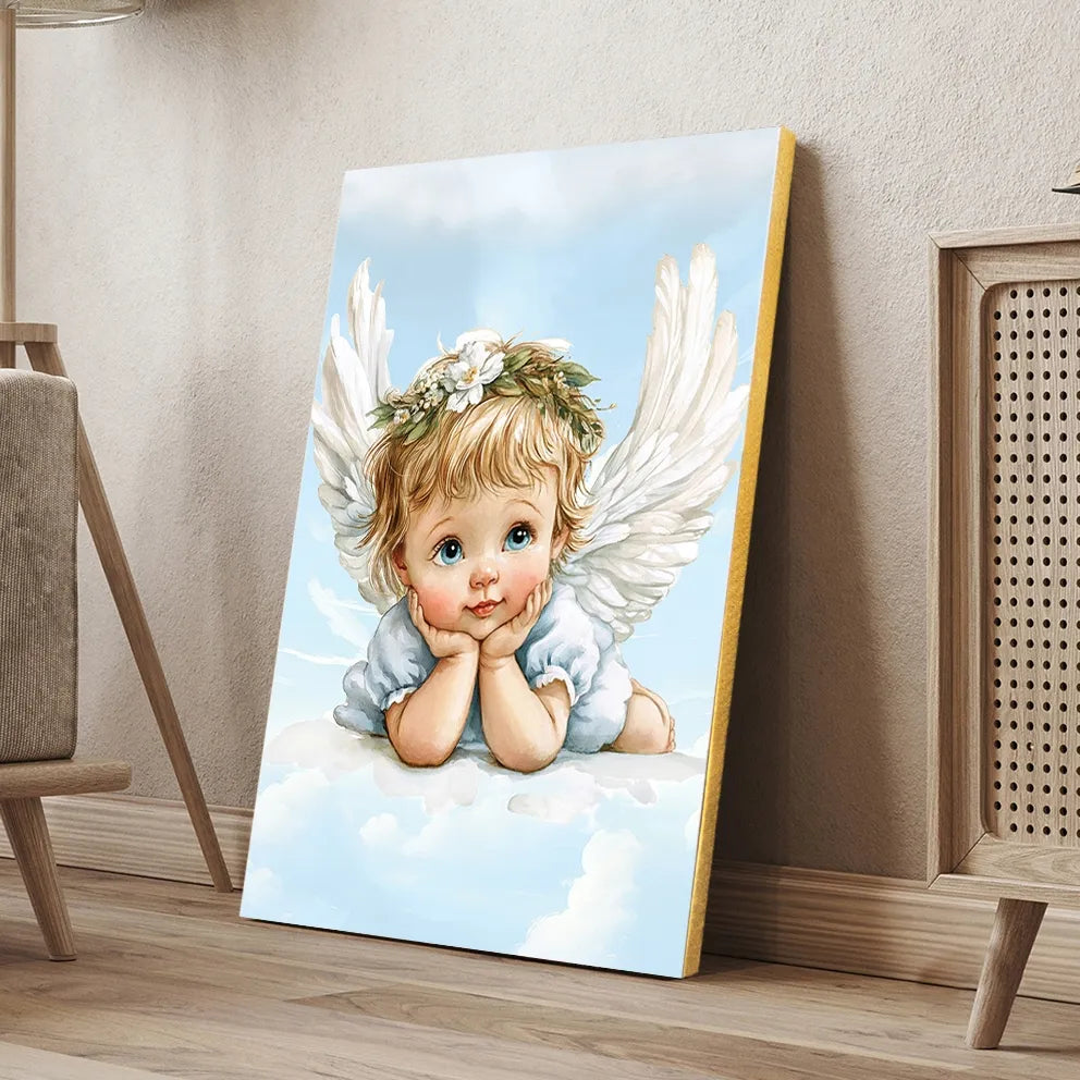 Angelas sargas ant drobės vaikams 30x40cm vaiko kambariui #914