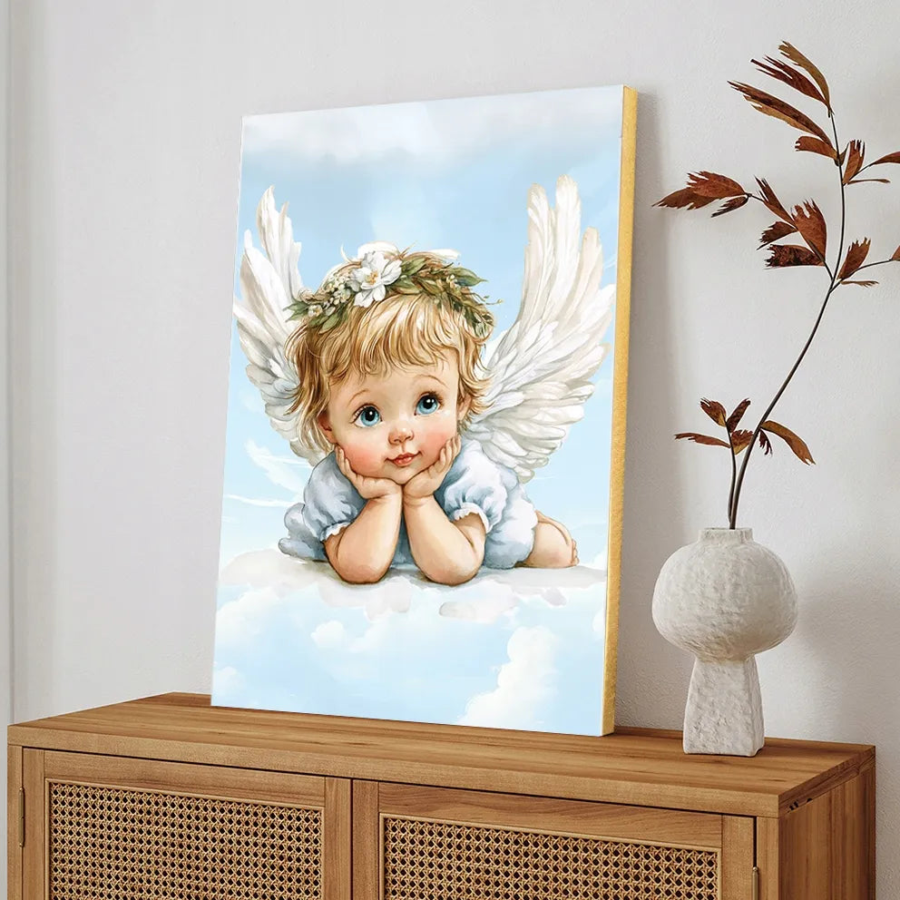 Angelas sargas ant drobės vaikams 30x40cm vaiko kambariui #914