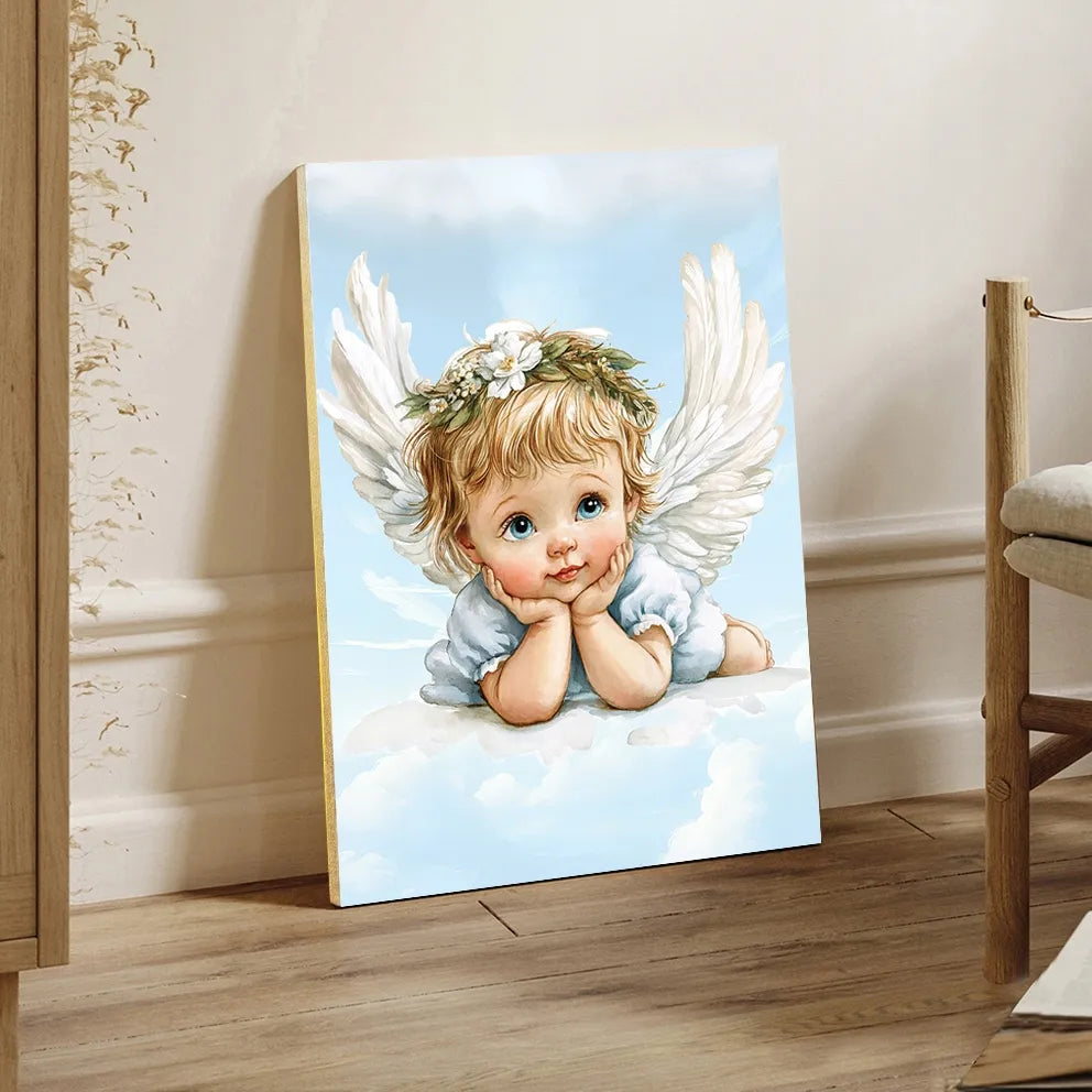 Angelas sargas ant drobės vaikams 30x40cm vaiko kambariui #914