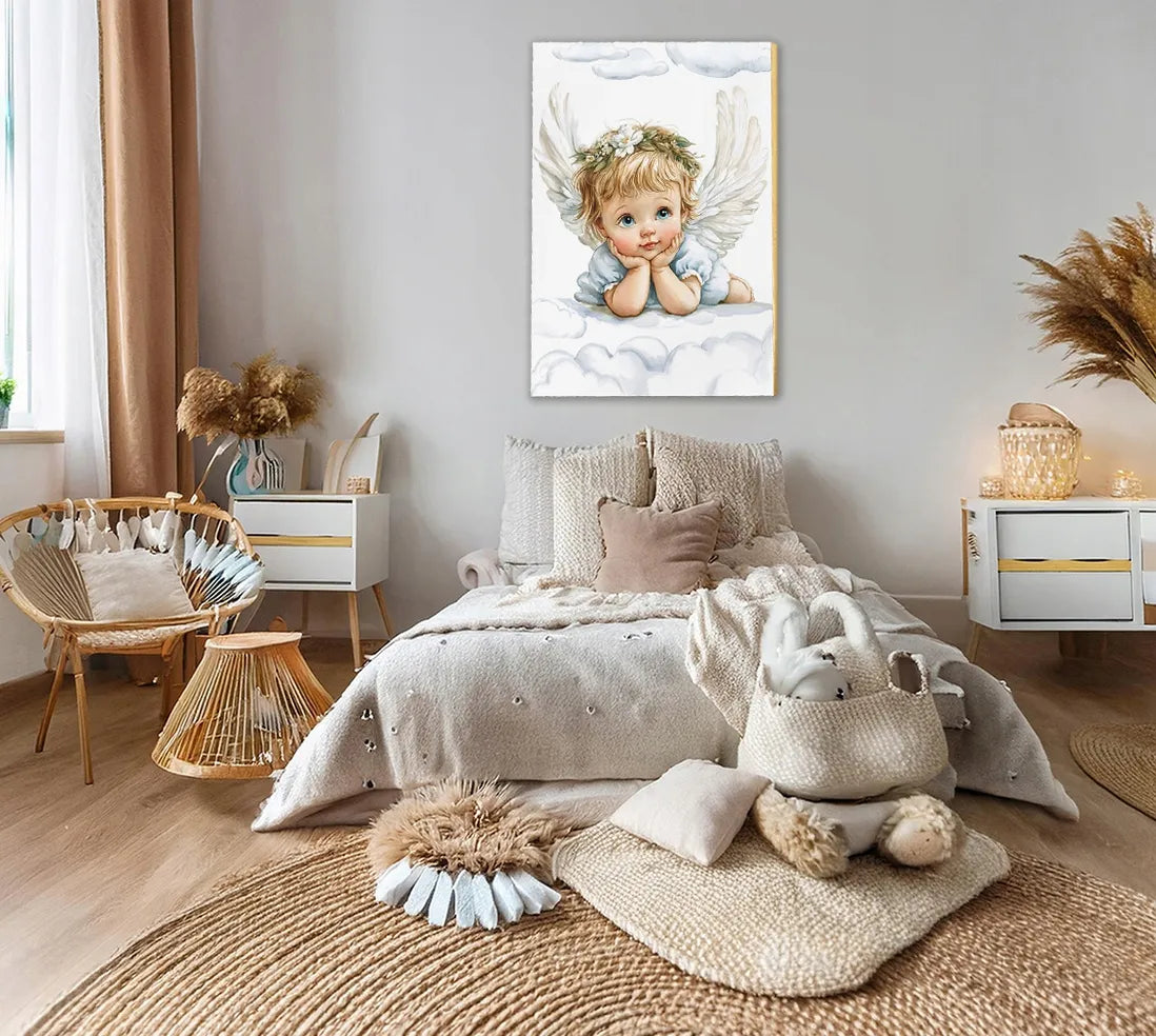 Angeliukas Angelas Sargas ant drobės vaikams 30x40cm religinė dovana #903