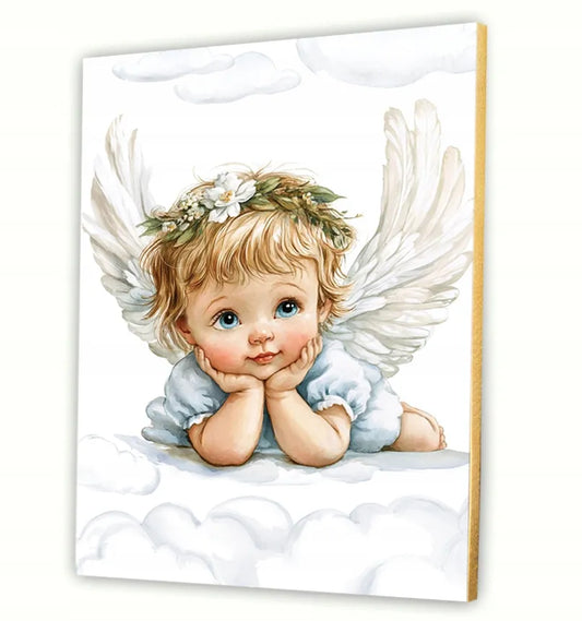 Angeliukas Angelas Sargas ant drobės vaikams 30x40cm religinė dovana #903