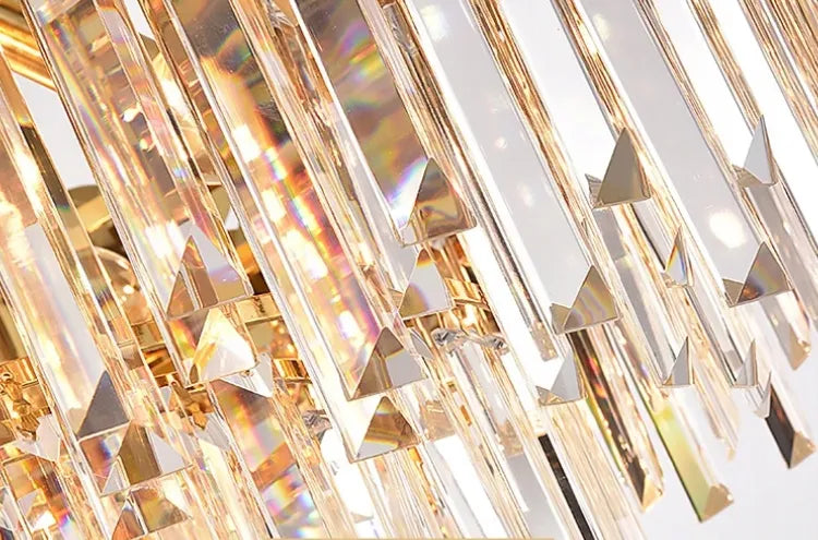Auksinė krištolinė pakabinama lubinė lempa LED Gold Glamour TOOLIGHT