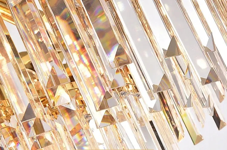 Auksinė krištolinė pakabinama lubinė lempa LED Gold Glamour TOOLIGHT