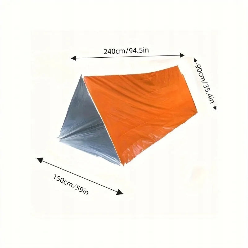 AVARINĖ išgyvenimo palapinė TERMINĖ folija LifeTent 2-vietė 240x150x90 cm