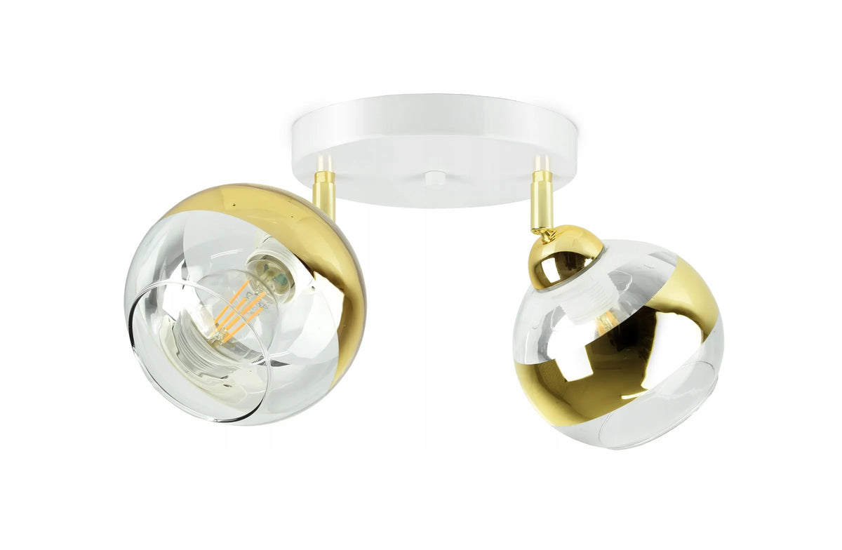 Baltai auksinis lubinis šviestuvas GLASS EG2 LED