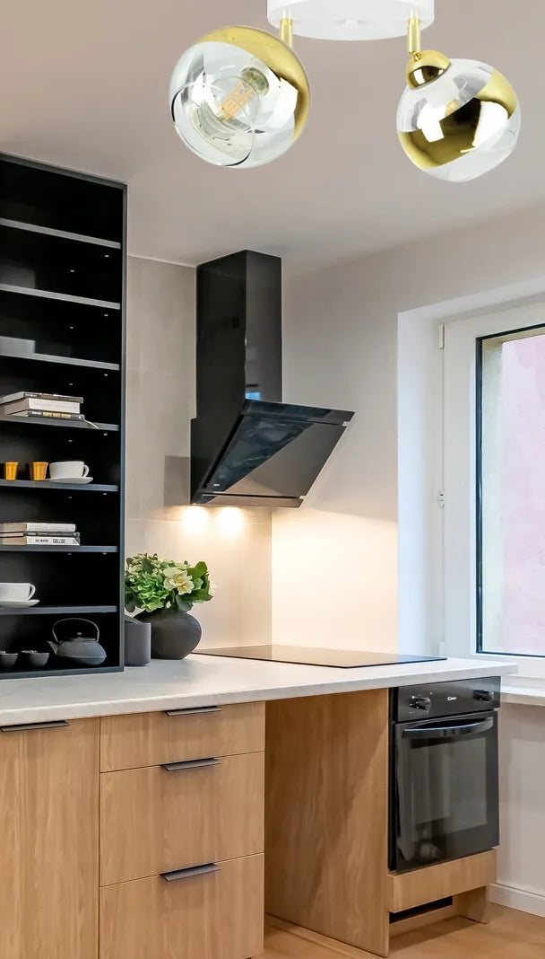 Baltai auksinis lubinis šviestuvas GLASS EG2 LED