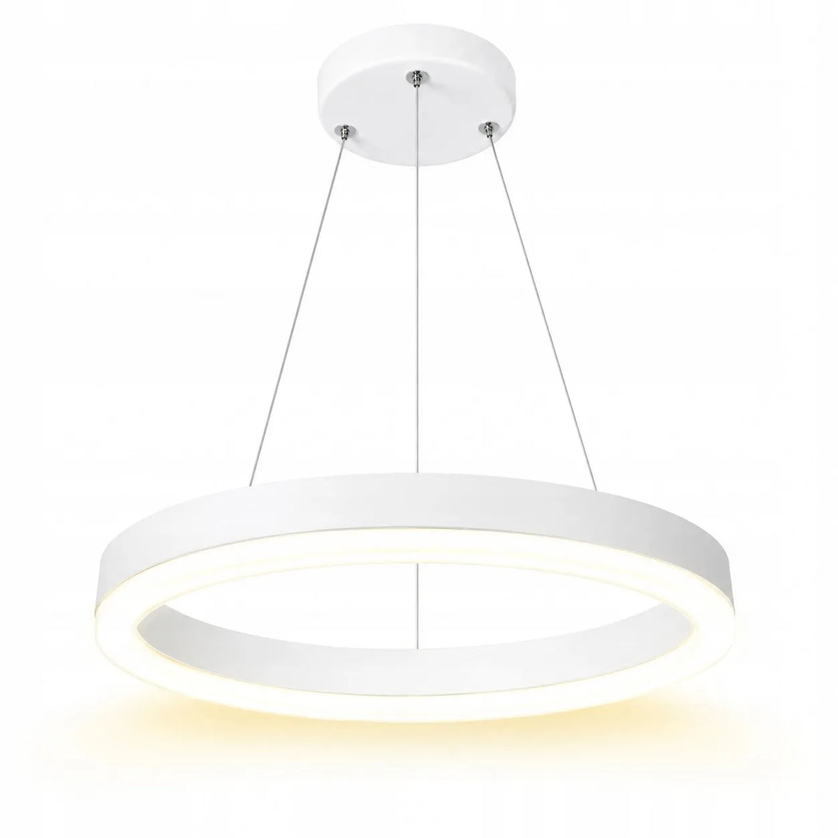 Baltas modernus pakabinamas LED lubinis šviestuvas „Ring“, 9 W, 600 lm, 3000 K