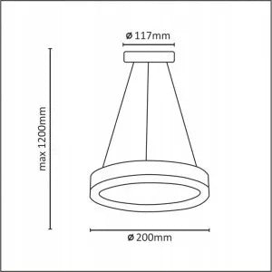 Baltas modernus pakabinamas LED lubinis šviestuvas „Ring“, 9 W, 600 lm, 3000 K