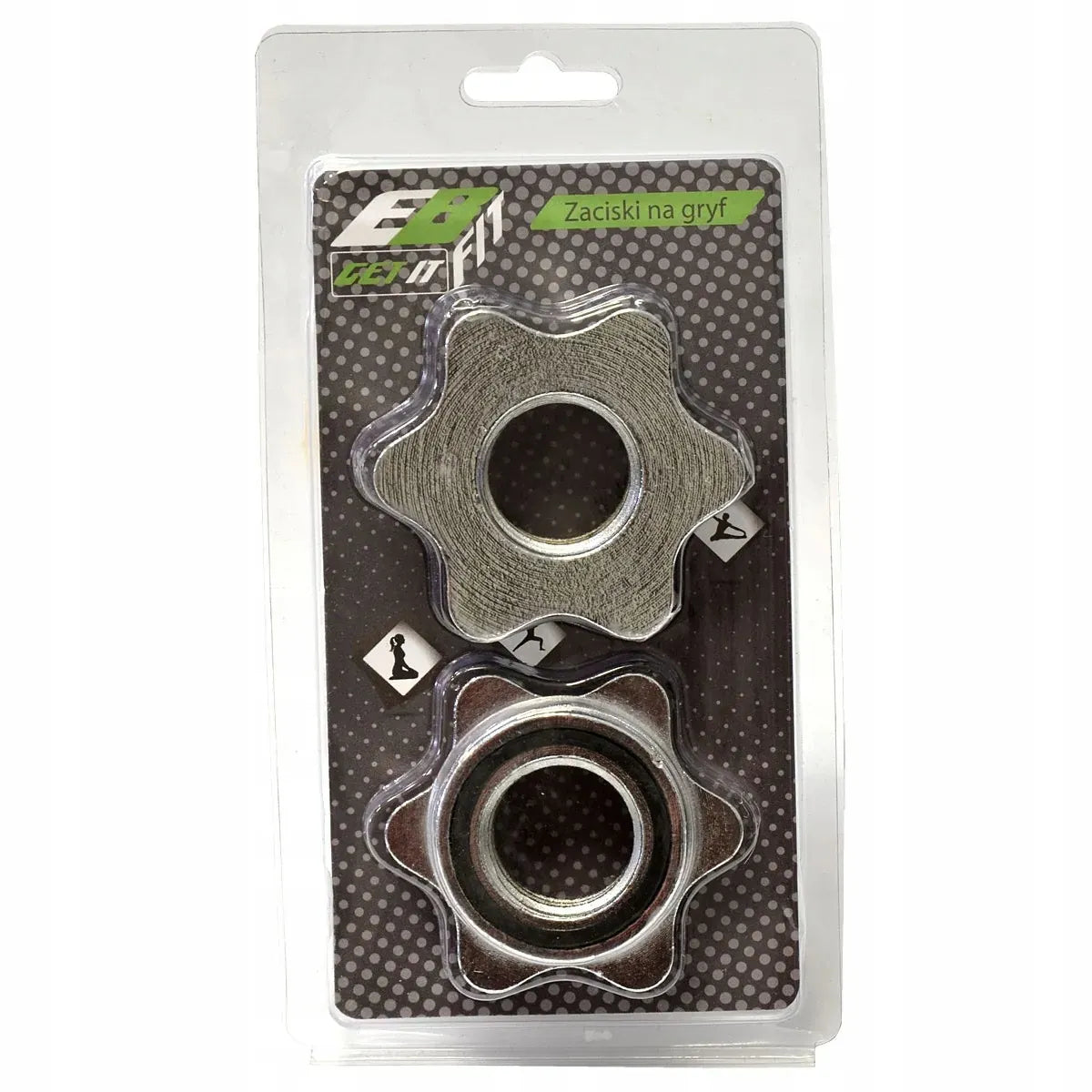 Chromuoti grifo fiksatoriai (žvaigždutės) EB FIT 28 mm, 2 vnt.