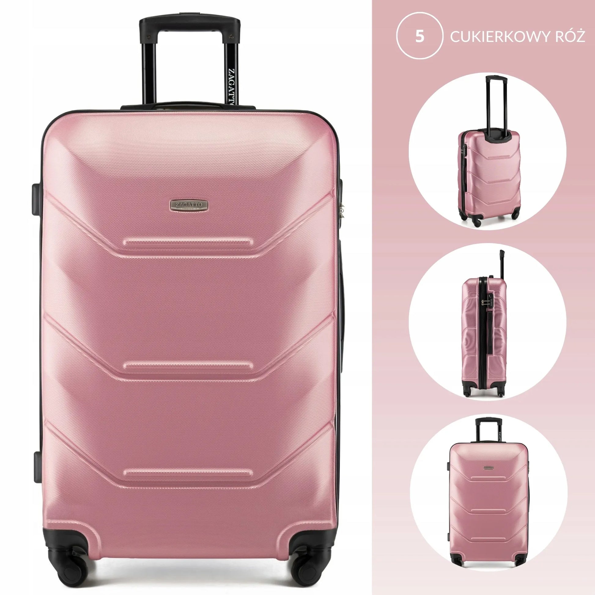 Didelis kelioninis lagaminas su ratukais RYANAIR WIZZAIR 90L XXL 6 spalvų ZAGATTO