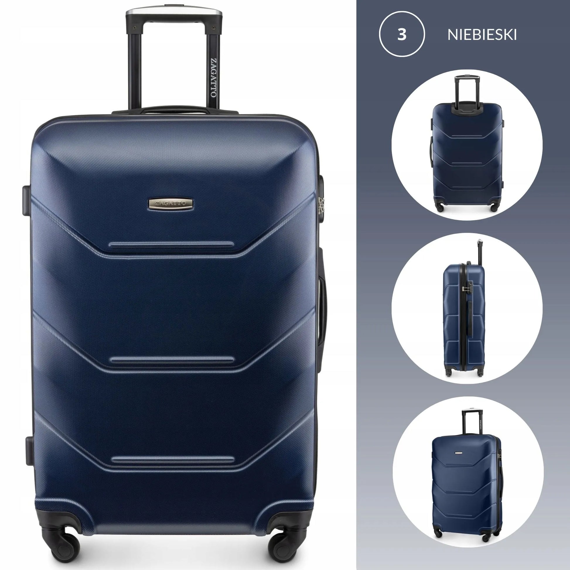 Didelis kelioninis lagaminas su ratukais RYANAIR WIZZAIR 90L XXL 6 spalvų ZAGATTO