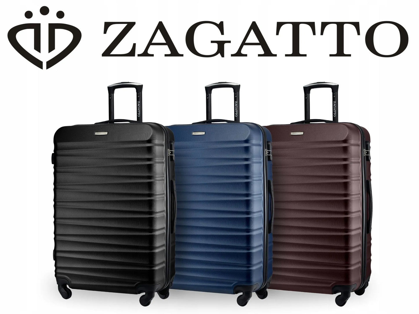 Didelis kietas Zagatto kelioninis lagaminas su ratukais, 90L, XXL