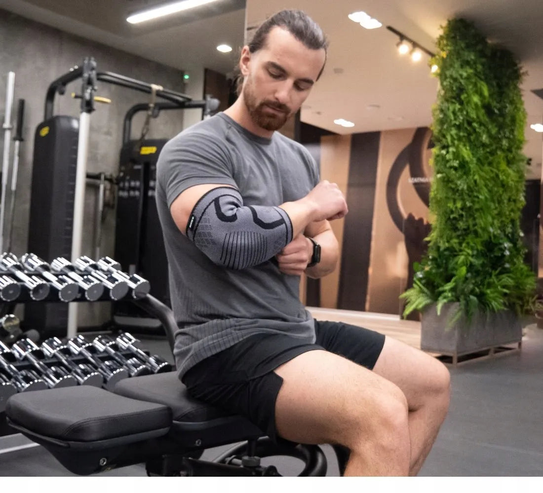 DrFit elastinis alkūnės stabilizatorius, tenisininko alkūnės įtvaras, S dydis, profesionalus