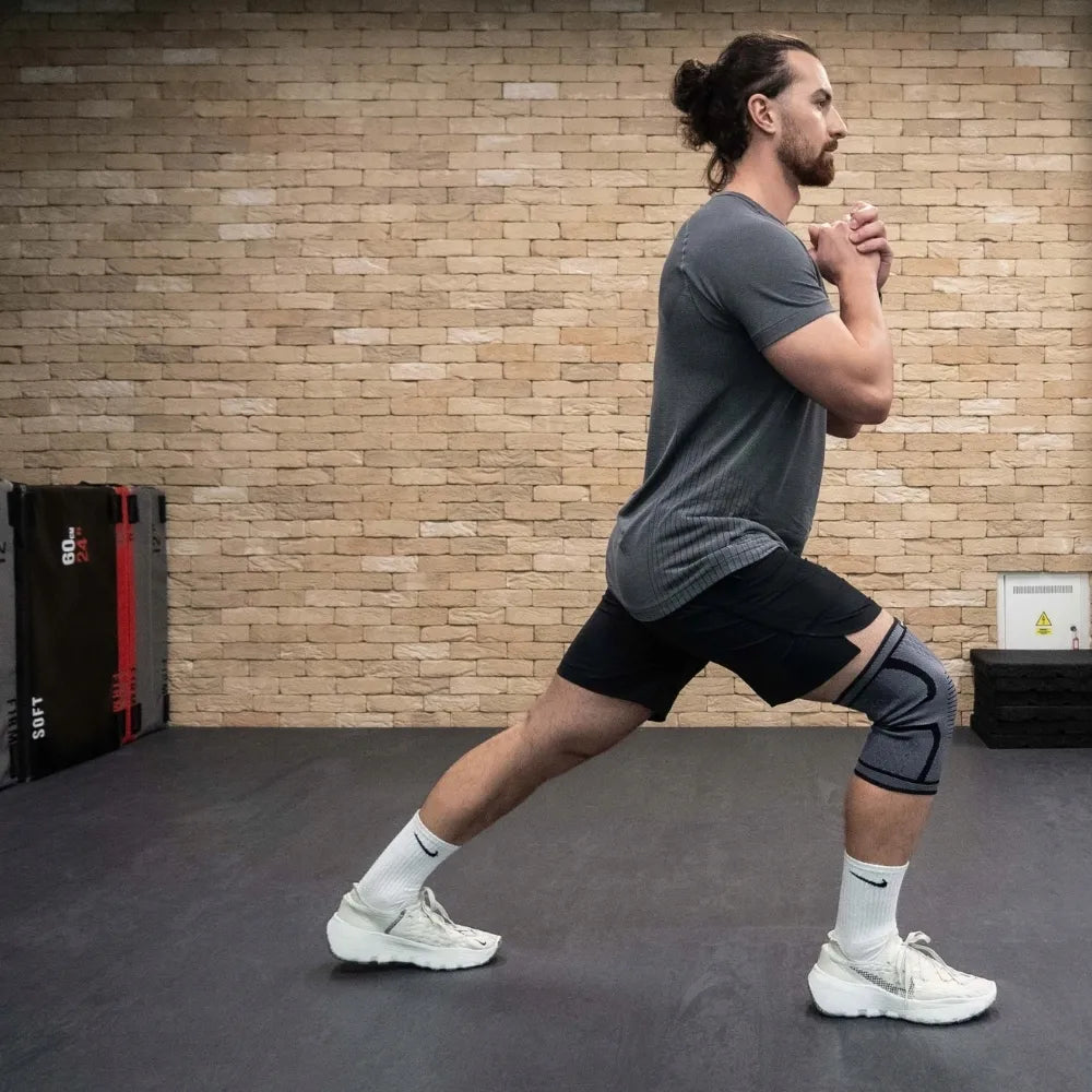 DrFit elastinis kelio įtvaras, sportinis kompresinis įtvaras, S dydis