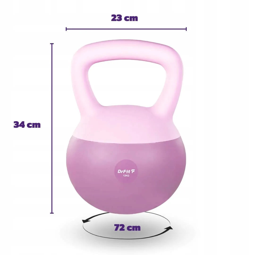 DrFit Kettlebell svoris 10 kg, violetinis