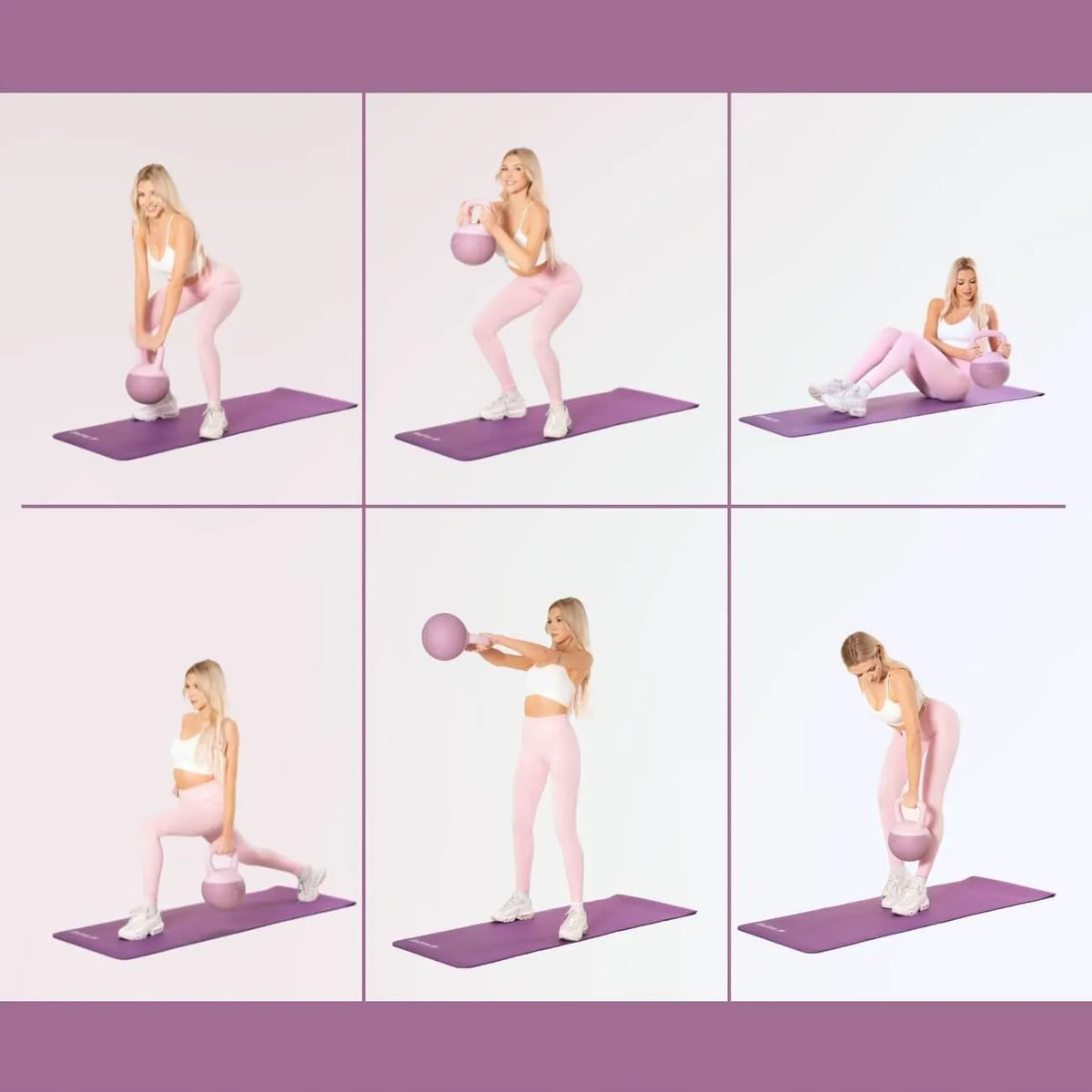 DrFit Kettlebell svoris, mankštos svoris, fioletinė spalva, 12 kg