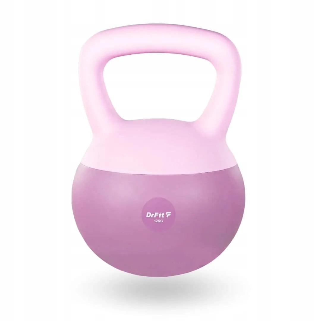 DrFit Kettlebell svoris, mankštos svoris, fioletinė spalva, 12 kg