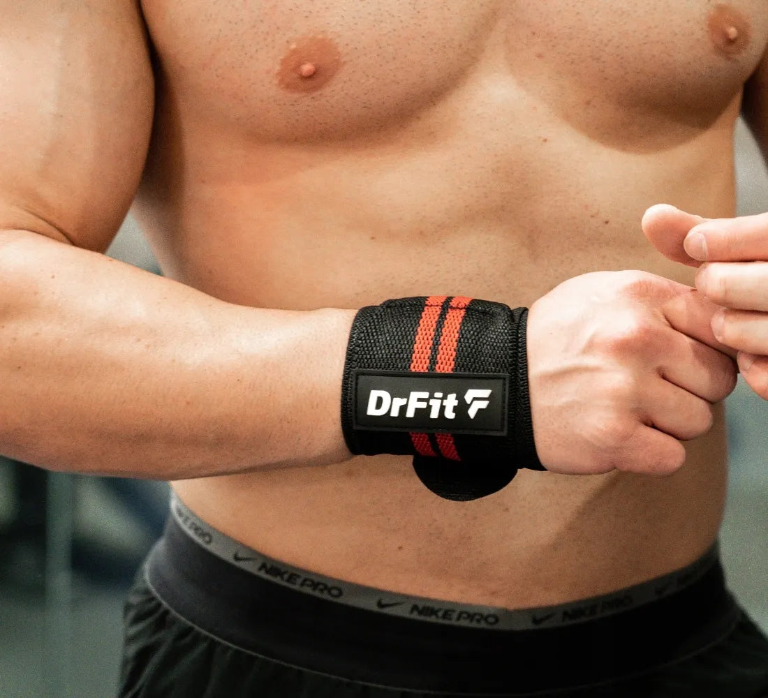 DrFit riešo stabilizatorius, sportinės apvyniojamos juostos treniruotėms, 2 vnt.