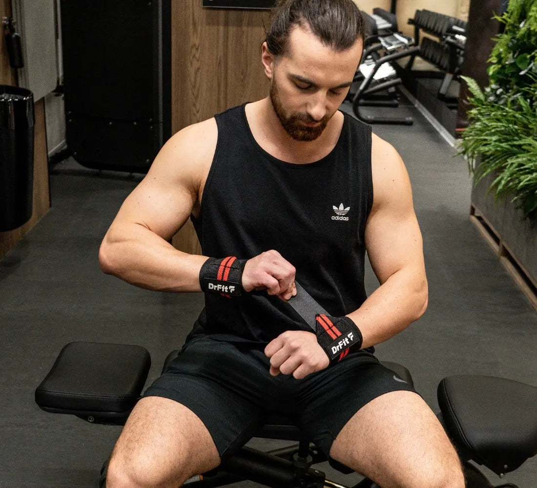 DrFit riešo stabilizatorius, sportinės apvyniojamos juostos treniruotėms, 2 vnt.