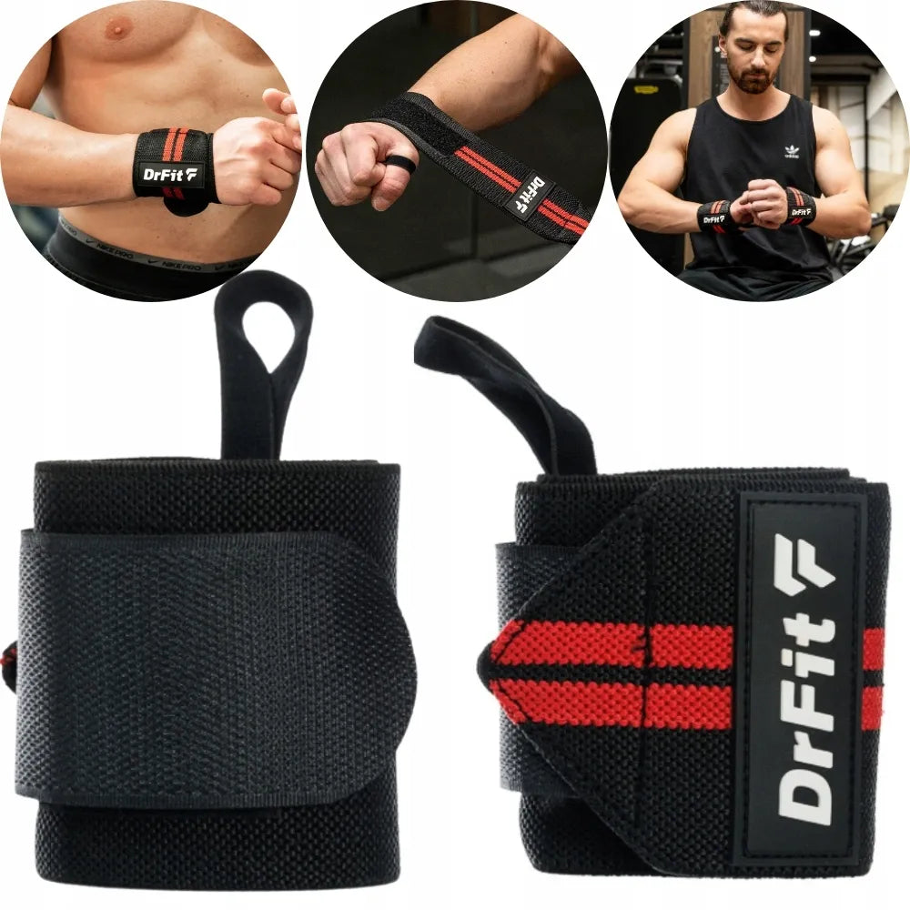 DrFit riešo stabilizatorius, sportinės apvyniojamos juostos treniruotėms, 2 vnt.