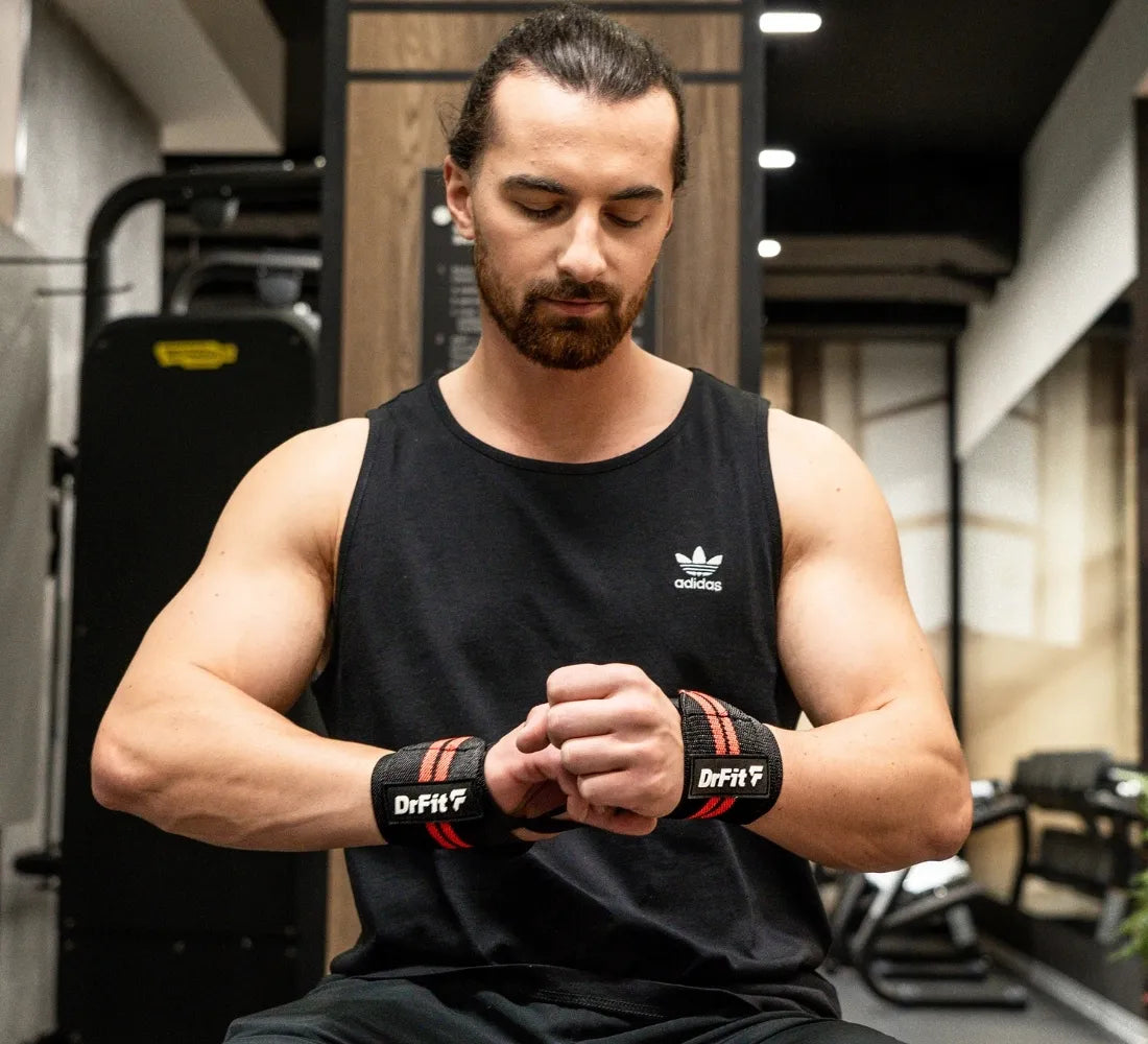 DrFit riešo stabilizatorius, sportinės apvyniojamos juostos treniruotėms, 2 vnt.