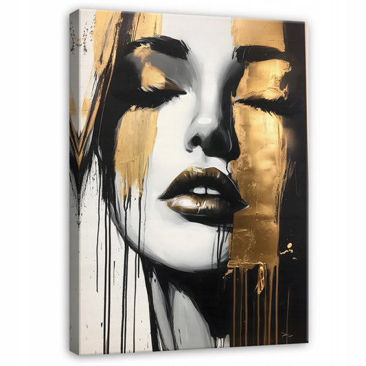 Drobės paveikslas Moters veidas Glamour stiliaus 100x70 cm