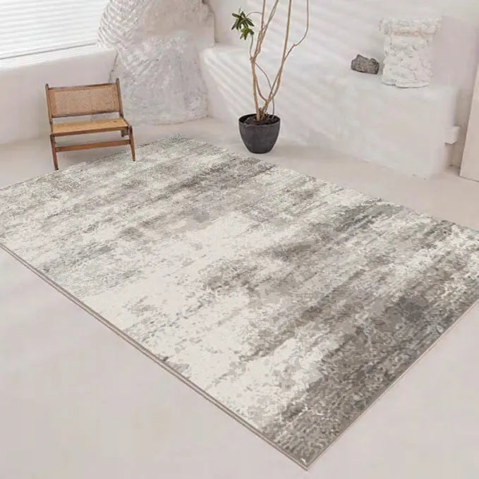 Dywan BCF 160x220 cm, pilkas marmuro raštas, neslidus, modernus Loft stilius svetainei ir kambariui