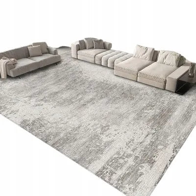Dywan BCF 160x220 cm, pilkas marmuro raštas, neslidus, modernus Loft stilius svetainei ir kambariui