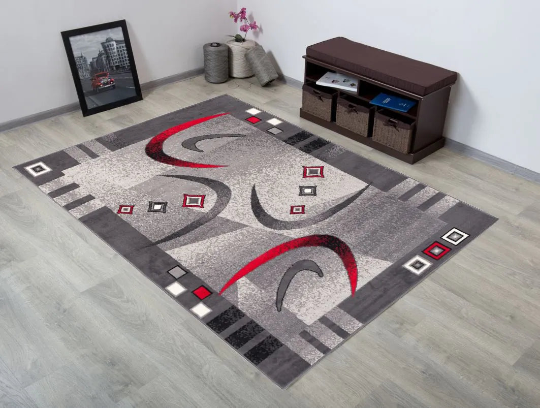 DYWANAS 140x200 spalvotas pliušinis kilimas BCF 496g