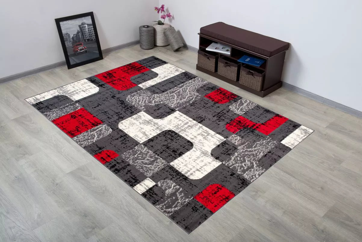 DYWANAS 160x220 SPALVOTAS PLIŠINIS BCF KILIMAS 22dgr