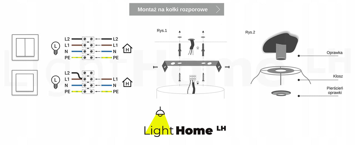 ELEGANTIŠKAS PAKABINAMAS LUBINIS ŠVIESTUVAS – JUODAS, SU SKAIDRIAIS STIKLINIAIS RUTULIO FORMOS GAUBTAIS, LOFT GLAMOUR