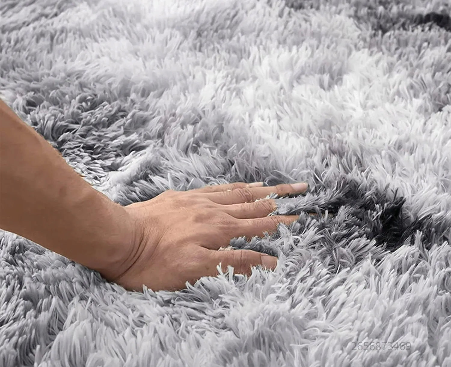 ELSIMONE CARPET Shaggy kilimas 120x170 cm, minkštas, pūkuotas, pilkas, modernus