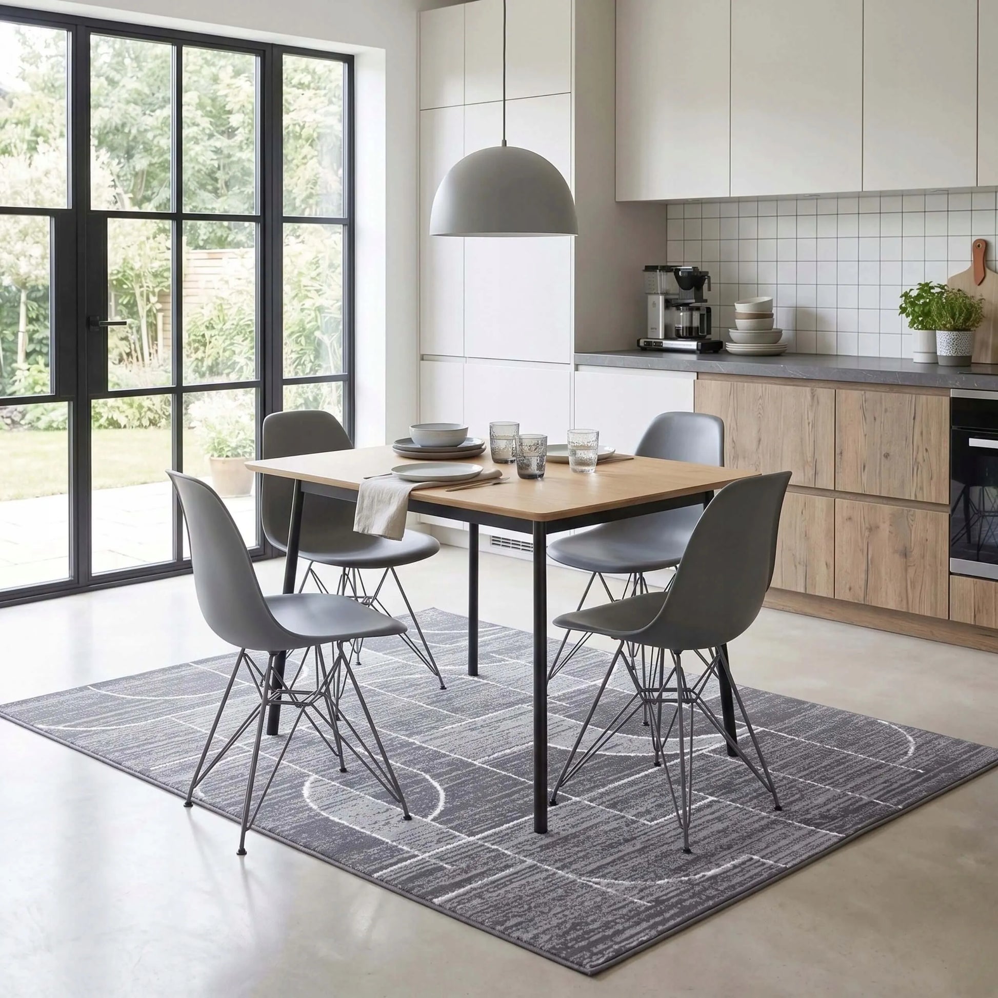 Eureka Home kilimas svetainei ir virtuvei 100x150 cm - modernus, madingas, loft stiliaus