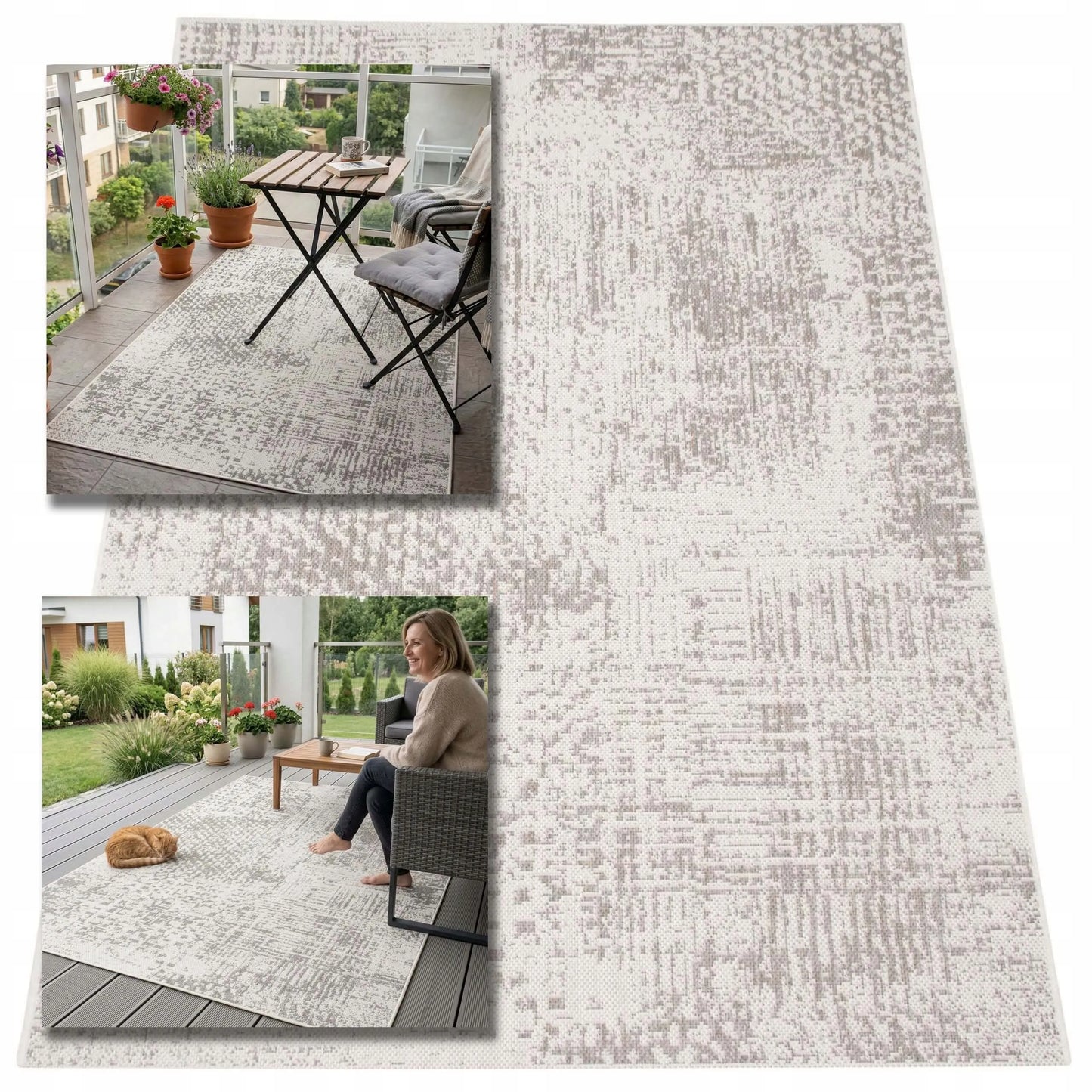 Eureka Home lauko kilimas terasai 60x100 cm, vandeniui atsparus sodo kilimėlis