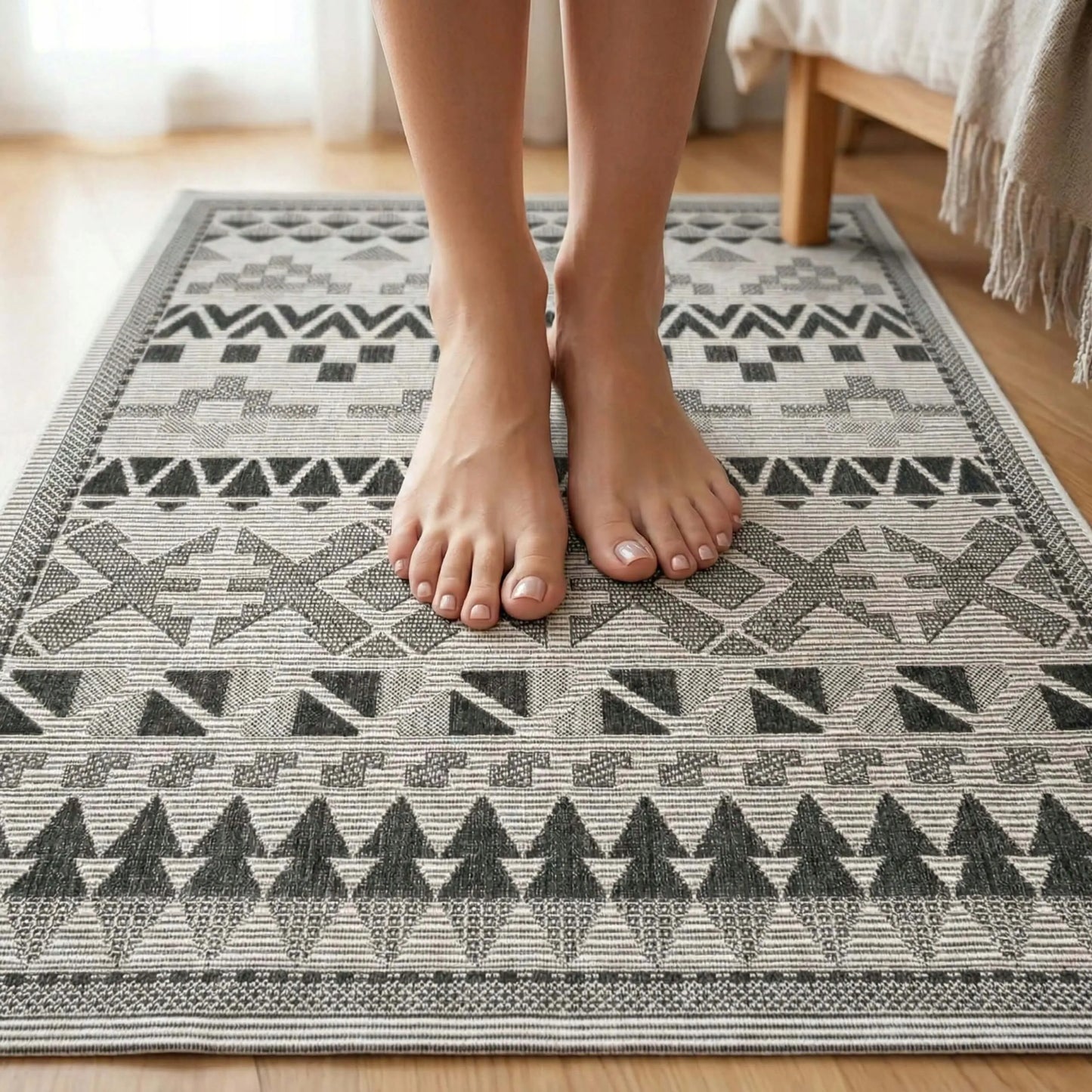 Eureka Home lauko kilimas terasai 60x100 pilkas vandeniui atsparus kilimėlis