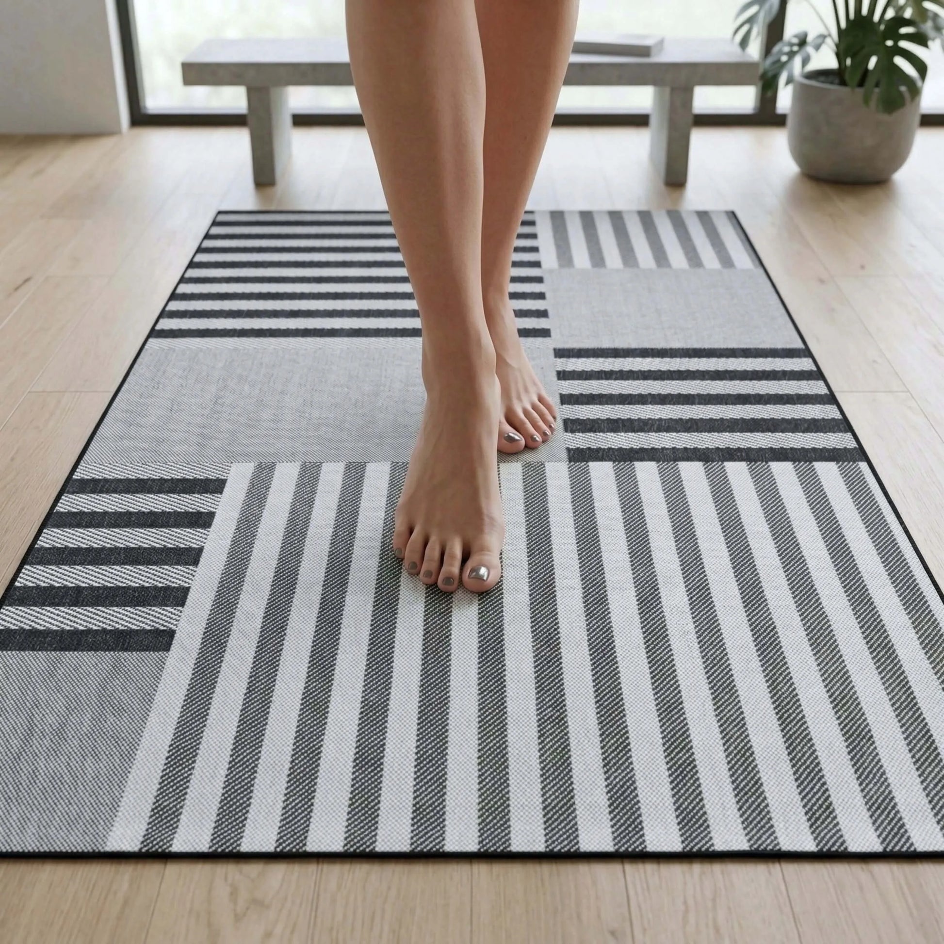 Eureka Home lauko terasos kilimas 60x100, vandeniui atsparus kilimėlis balkonui