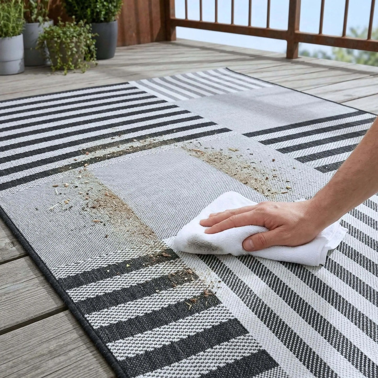 Eureka Home lauko terasos kilimas 60x100, vandeniui atsparus kilimėlis balkonui
