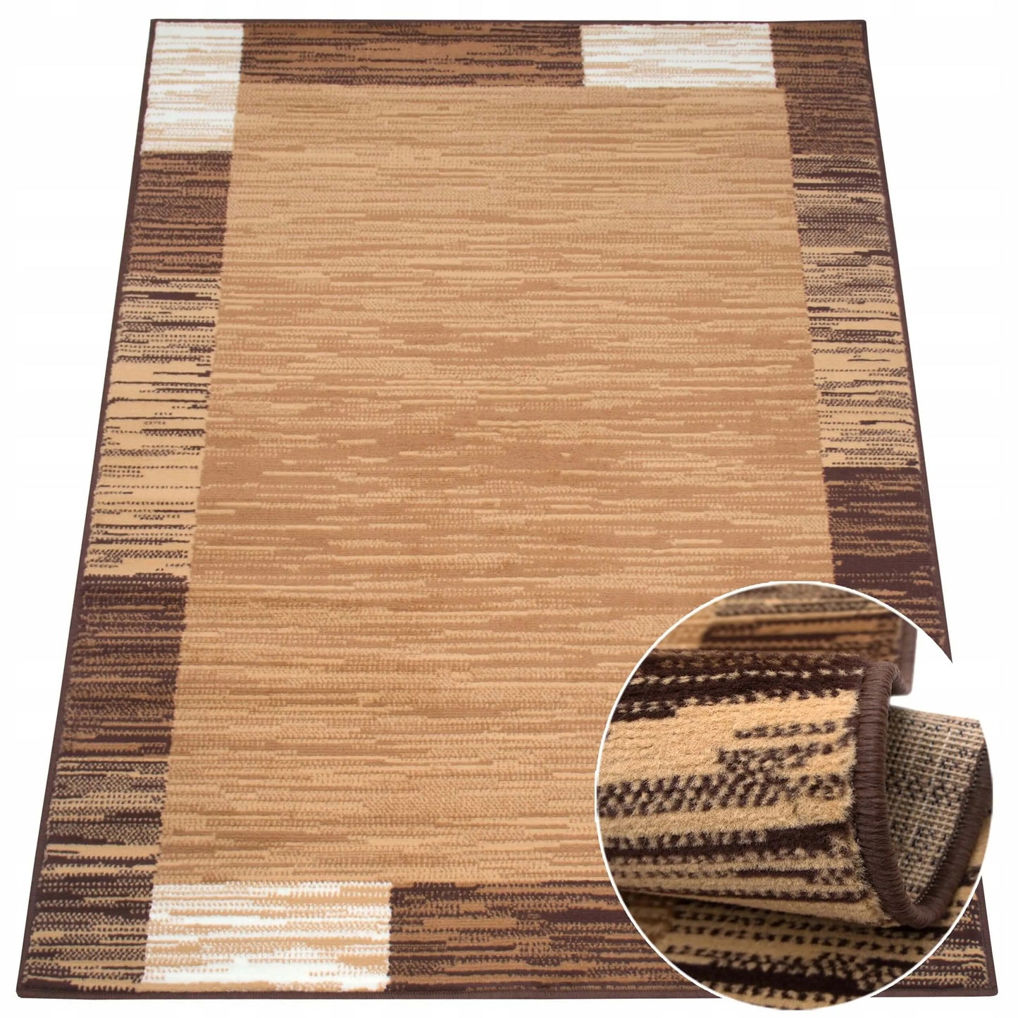 Eureka Home modernus geometrinis kilimas smėlio spalvos 100x150 cm