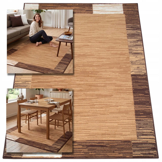 Eureka Home modernus geometrinis kilimas smėlio spalvos 100x150 cm
