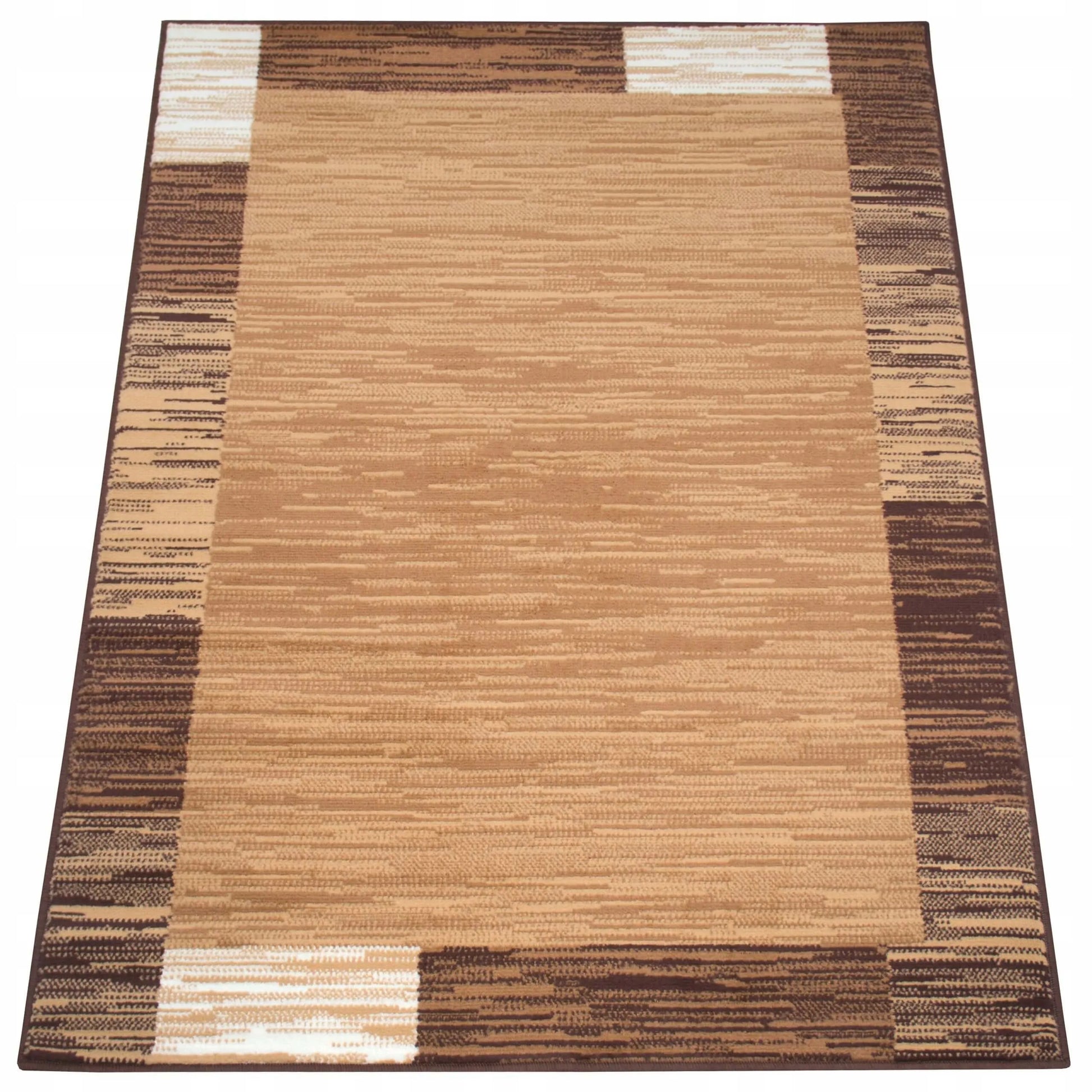 Eureka Home modernus geometrinis kilimas smėlio spalvos 100x150 cm