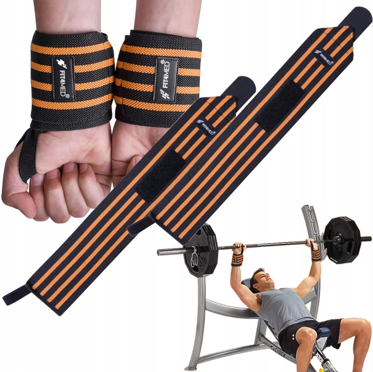 Fit4Med elastiniai riešų stabilizatoriai, 2 vnt.