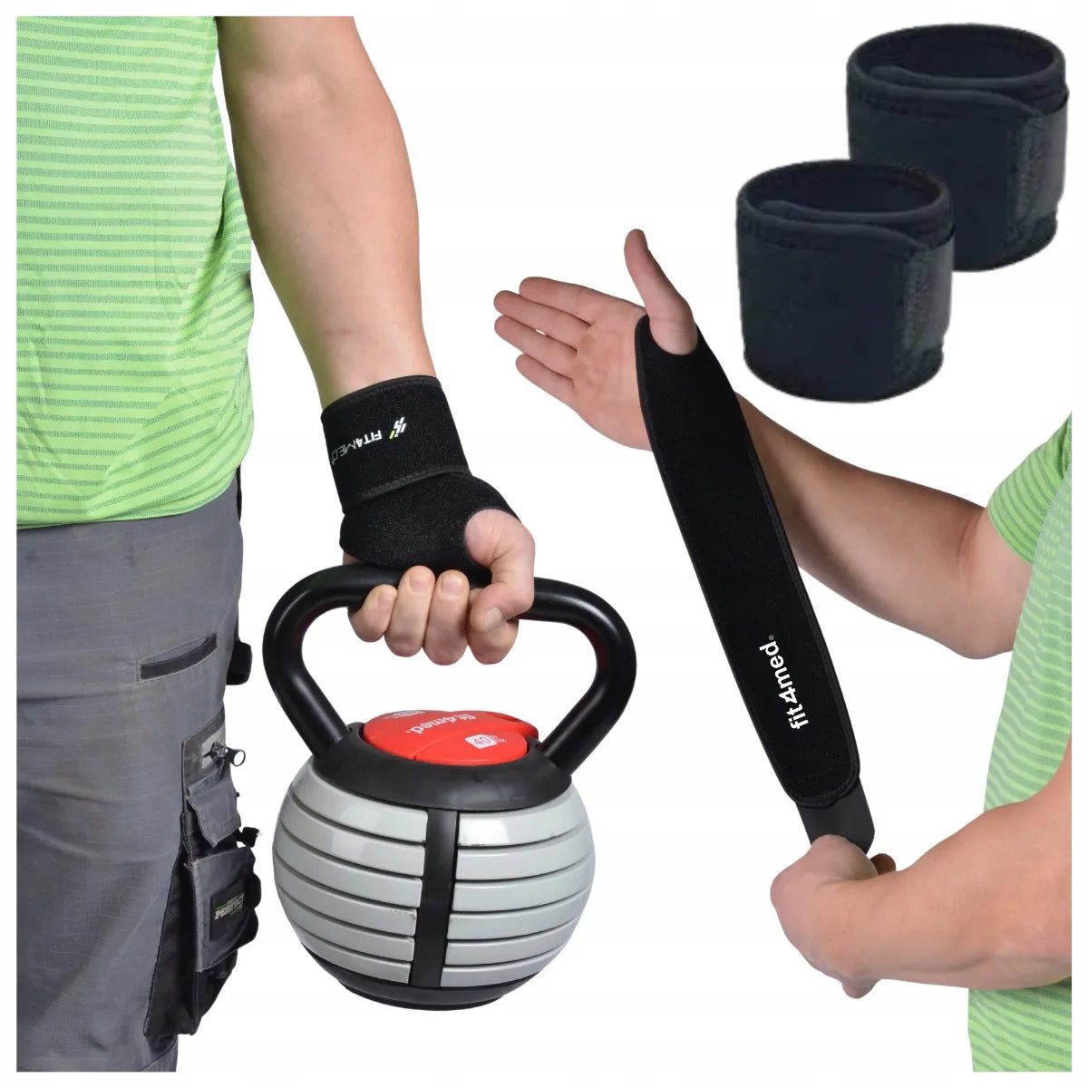 Fit4Med elastinis riešo įtvaras – stabilizatorius, 2 vnt.