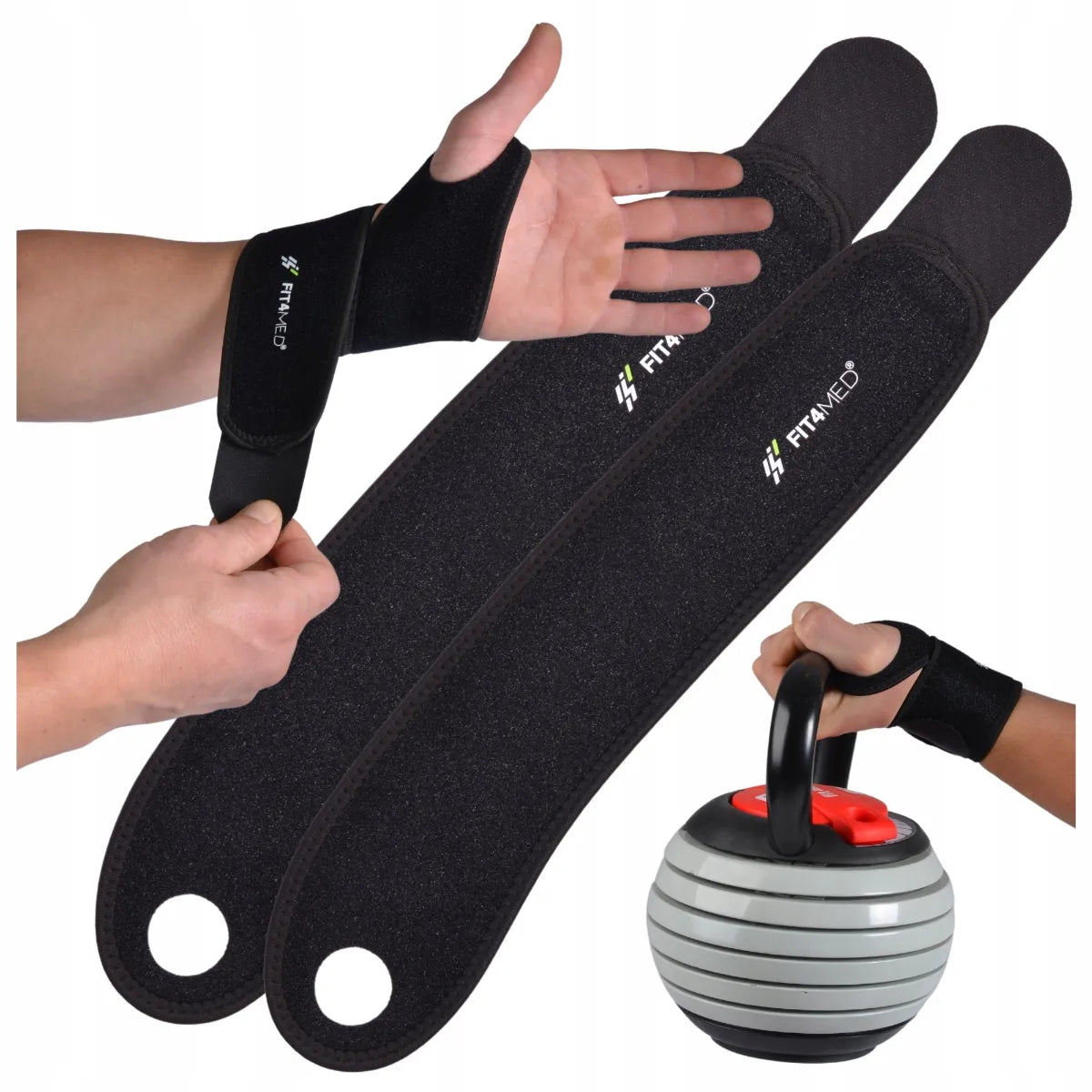 Fit4Med elastinis riešo įtvaras – stabilizatorius, 2 vnt.